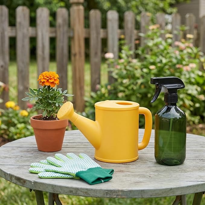 Cididu 8PCS Kids Garden Tools Set, Boys Girls Gardening Kit Tools Including Watering Can, Spray Bottle, Tote Bag, Trowel, Rake, Outdoor Garden Toy Gift for Beach