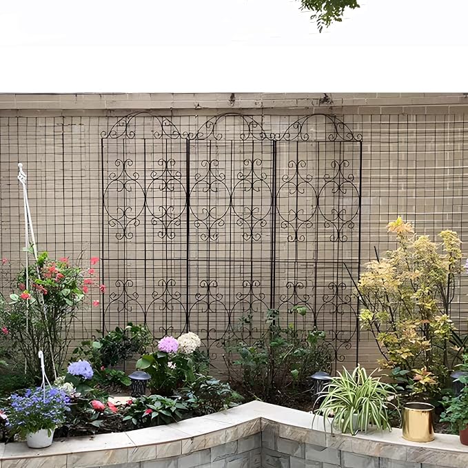 Thealyn Garden Trellis 2 Pack 80 Inch.H x 22 Inch.W Heavy-Duty Climbing Plant Trellis Metal Plant Supports Suitable Supporting Climbing Plants Outdoor, Roses, Vegetables, Vines, Flowers