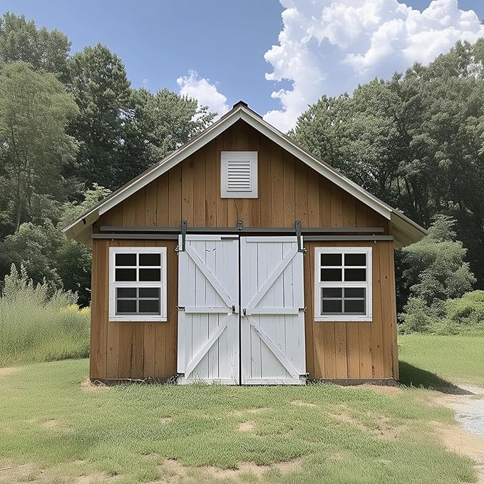 WRISIN 2 Pack Shed Windows 18" W x 23" H Flush Mount, White Household Windows for Playhouses, Barns, Chicken Coop