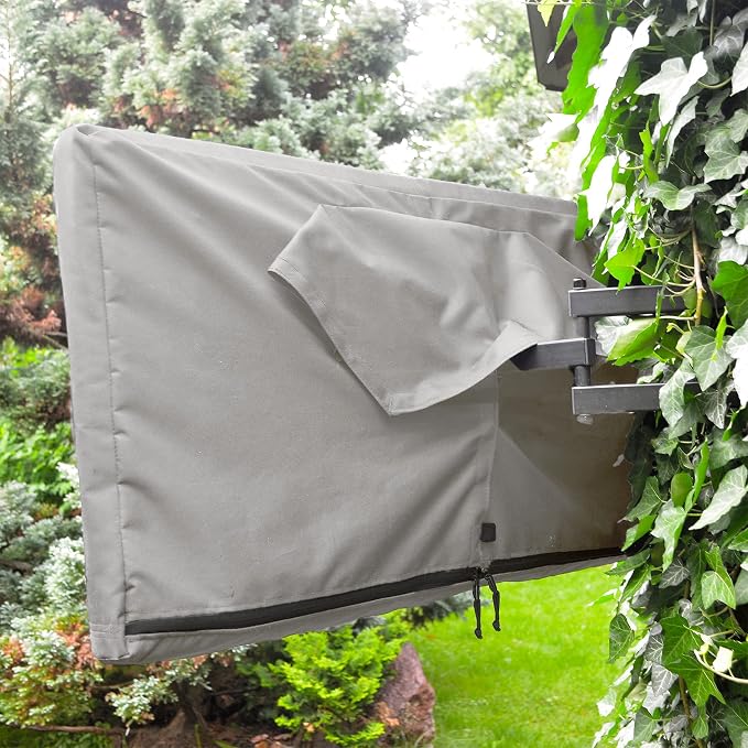 Outdoor TV Cover 80-85 inch - with Zipper, Weatherproof, Waterproof 360 Degrees Protection, Soft Non Scratch Interior - Gray