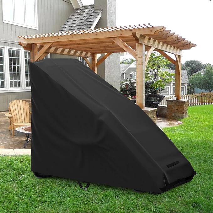 AKEfit Zero Gravity Chair Cover Outdoor Folding Lawn Lounge Chair Covers Waterproof All Weather Dustproof Oxford Anti with Storage Bag Black