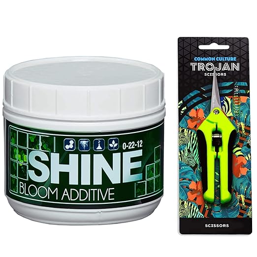 1 lb Shine by Veg + Bloom- A Hydroponic Powder That Enhances The Bloom Stage of Plant Growth. Add to Reservoir During Flowering to Maximize Crop Production | Common Culture Trimming Scissors Included