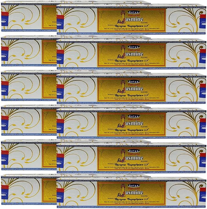 Natural Jasmine Incense Sticks and Incense Stick Holder Bundle Insence Insense Satya