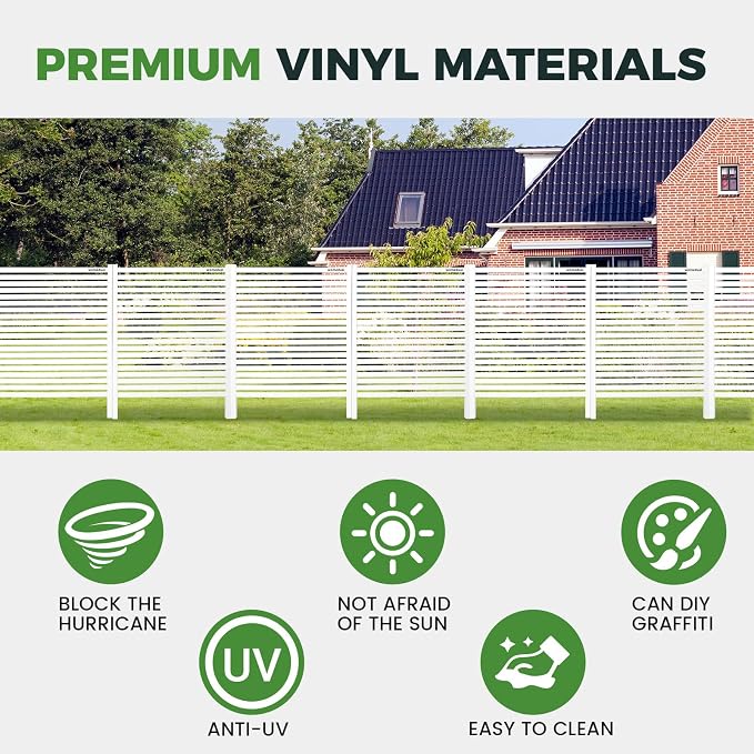 Air Conditioner Fence 3 Panels, 36" W x 45" H Outdoor Trash Can Fence, Easy Assembly Decorative Privacy Screen for AC Units & Pool Equipment