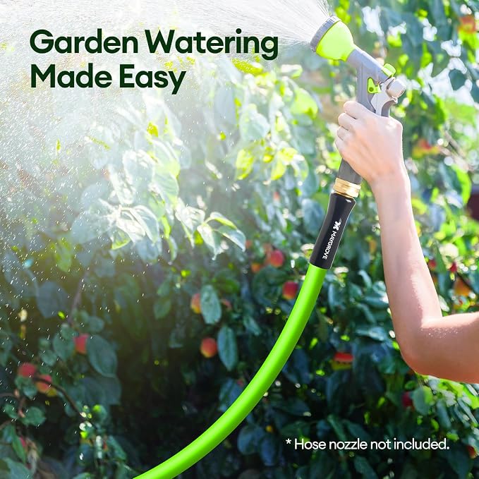 Maygrove 50 ft Garden Hose, 5/8 in ID, Heavy-Duty, Leakproof, Kink-Resistant Water Hose with Swivel Brass Fittings, 600 PSI Burst Rating, Ideal for Car Wash & Lawn Watering