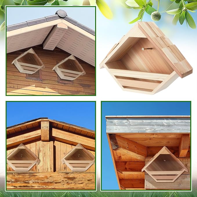 DoubleFill 1 Pcs Cedar Dove Nesting Box Dove House Nest for Bird Pigeon Outside Doves Nesting and Roosting Platform Garden Decoration (Novelty)