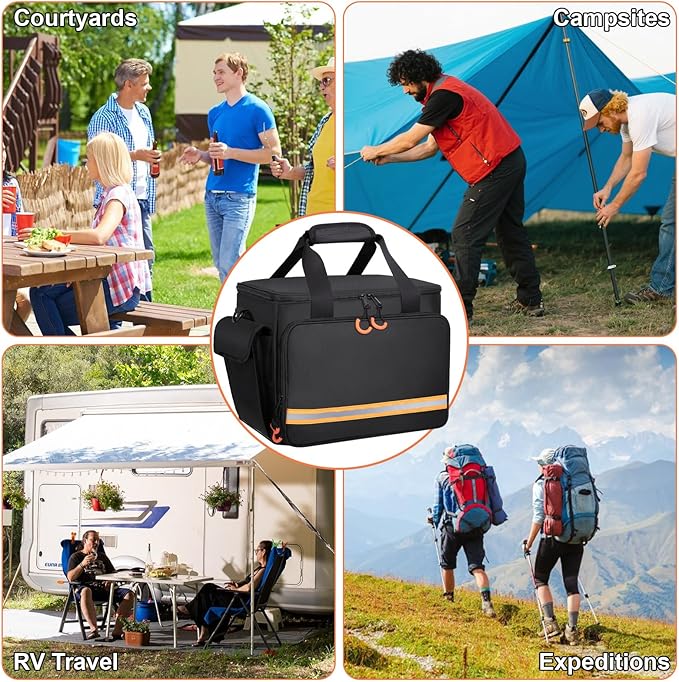 Portable Station Bag Compatible with Jackery Portable Power Station Explorer 500, With Plenty of Room for Accessories, Waterproof and Non-slip Bottom, and Abrasion-resistant Nylon Fabric