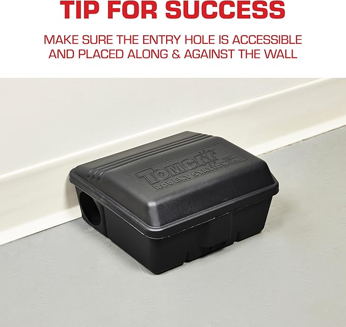 Tomcat Rodent Station, Includes 1 Rodent Station with 4 Bait Securing Rods and 1 Security Key - Fits Rat or Mouse Sized Traps (Baits & Traps Sold Separately) - Use Indoors or Outdoors (Pack of 5)