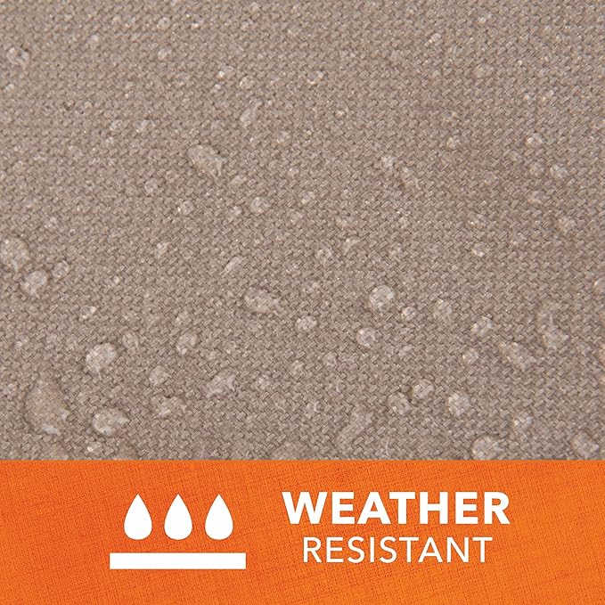 Modern Leisure Chalet Stackable/High Back Bar Chair Cover - Weather-Resistant Fabric - Outdoor Furniture Protection Perfect for Patio, Deck, and Porch - 27" L x 27" W x 49" H - Beige