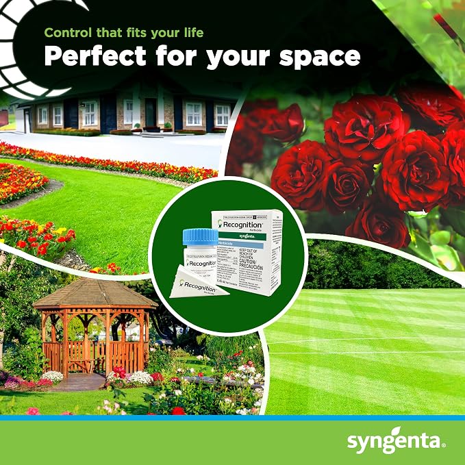 Syngenta Recognition Herbicide. (0.45 oz) Water Dispersible Granule Weed Killer - Post Emergent Weed Control for lawns, Weed Stop for lawns