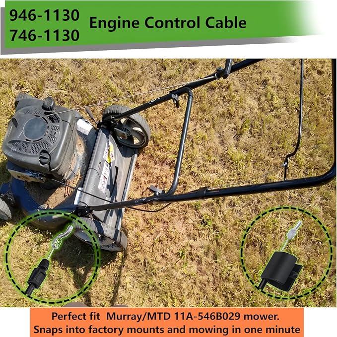 746-1130 946-1130 Control Cable for MTD/Cub Cadet/Troy Bilt/Yard Machine/Craftsman/Huskee Lawn Mower