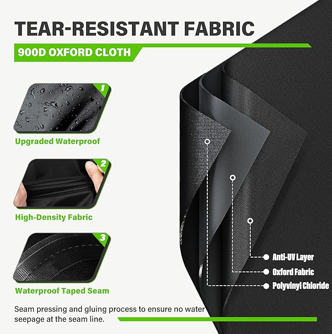 Outdoor Generator Cover. 28L×28W×26H Inches, Equipped with A Wind-resistant Securing Rope. Suitable for Most Generators 5000-12000 Watts. Black.