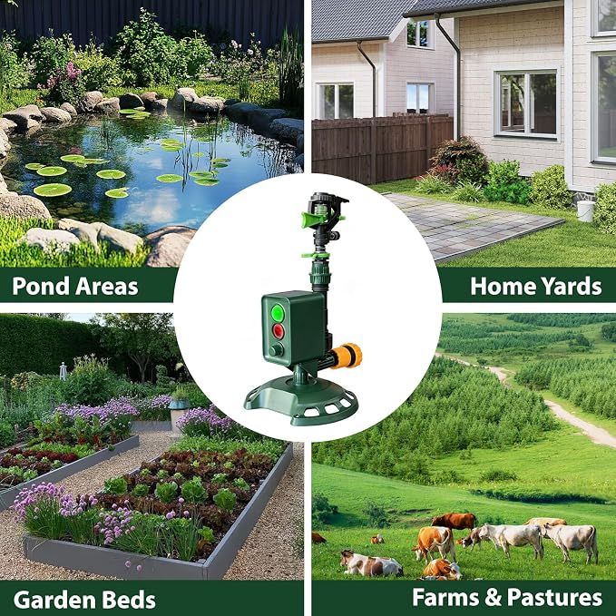 Solar Motion-Activated Animal Repellent Sprinkler for Lawn & Garden Water Spray Deterrent for Cats, Dogs, Deer, Squirrels & Skunks