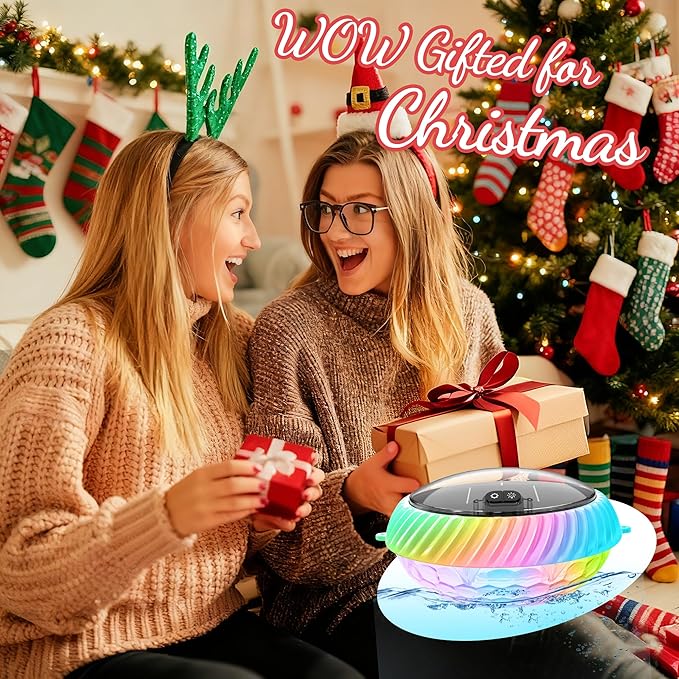 Goallim Floating Pool Lights Solar Powered, 7.6 Inch RGB Upper& Lower Color Changing Solar Pool Lights that Float with Dynamic Lighting Effects, IP68 Waterproof Swimming Pools Light for Party Decor(2)
