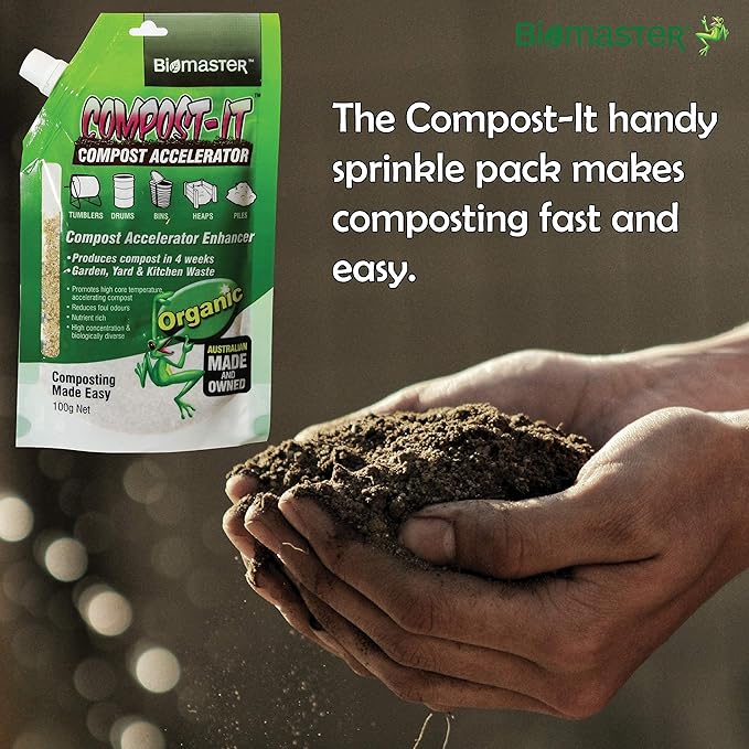 Compost-It Compost Accelerator/Starter 100g Spout Pack for All Composting Systems, (100% Natural Concentrate)