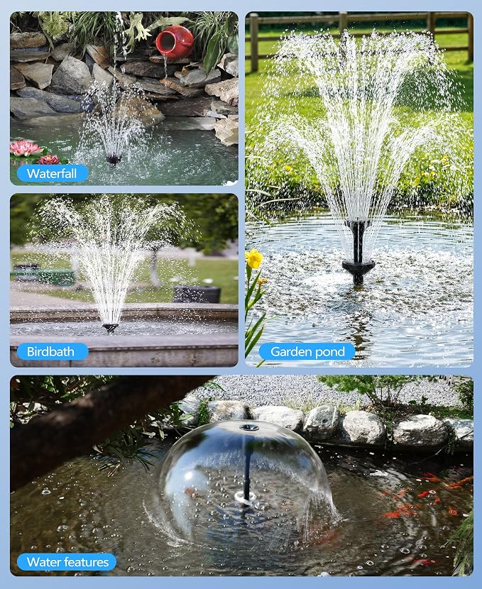 KimFilter Submersible Koi Pond Filter with Fountain Pump Kit - 790 GPH 60W Energy-Saving | 3 Adjustable Spray Nozzles | 33FT Weatherproof Cord | Filter Pump for Outdoor Ponds, Water Feature, Bird Bath