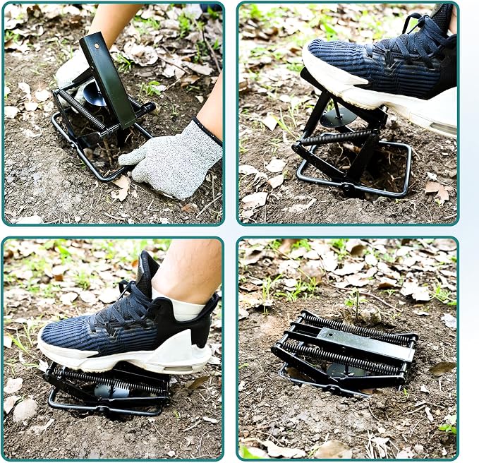 KNINE OUTDOORS Mole Traps, Black Galvanized Steel Scissor Trap, Reusable Gopher Traps, Mole Killer, Ground Moles Trap for Lawns (2 Pack)