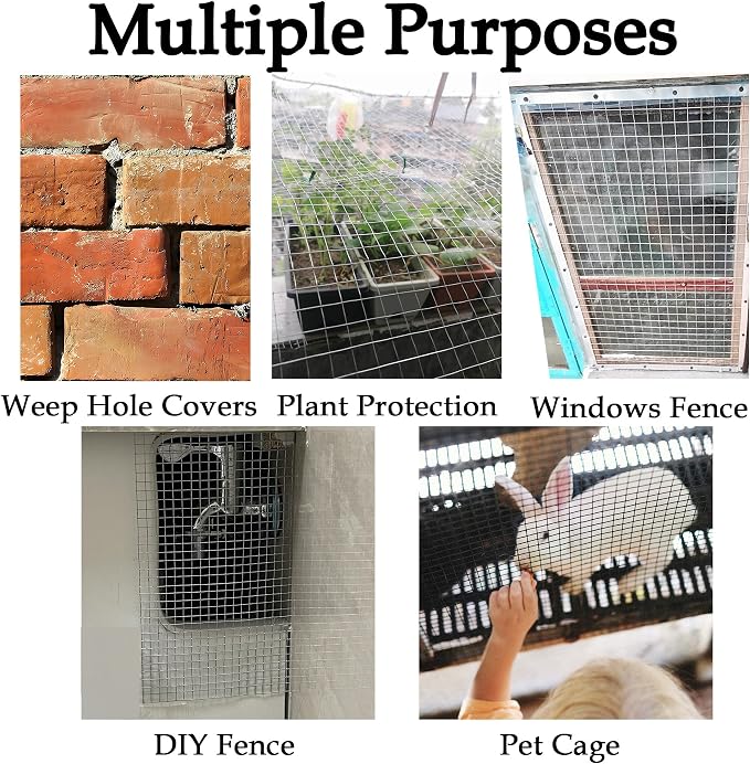 Hardware Cloth 1/4 inch 8IN x10FT Galvanized After Welding 23 Gauge,Chicken Wire Mesh Screen Fence Wire Mesh Roll for Chicken Pen/Coop Fences, Garden Fences,Poultry Netting Cage