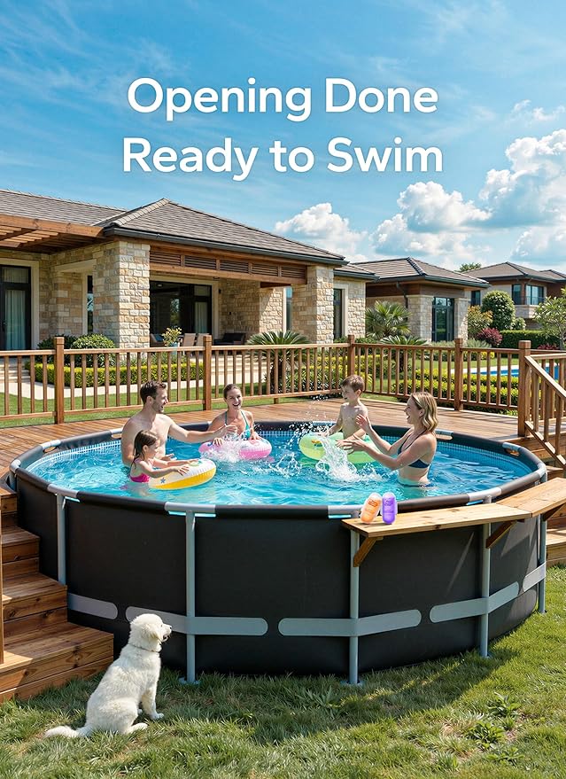 POOLHACKER 3 in 1 Pool Opening Kit - Pool Start Up Kit for Above Ground & Inground Pools, Easy to Use, Up to 15,000 Gallons