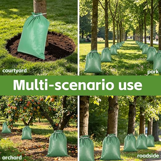 13 Gallon Slow Release Tree Watering Bags Tree Watering Bag with PVC Lining for New Trees and Shrubs Automatic Irrigation reducing Water Waste(8PCS)
