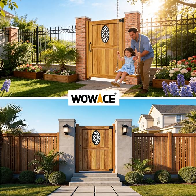 Decorative Inserts for Fence Gates, Aluminum Alloy Ornamental Panels Outdoor Home Garden Decor, Oval, 21.2"x11.6"