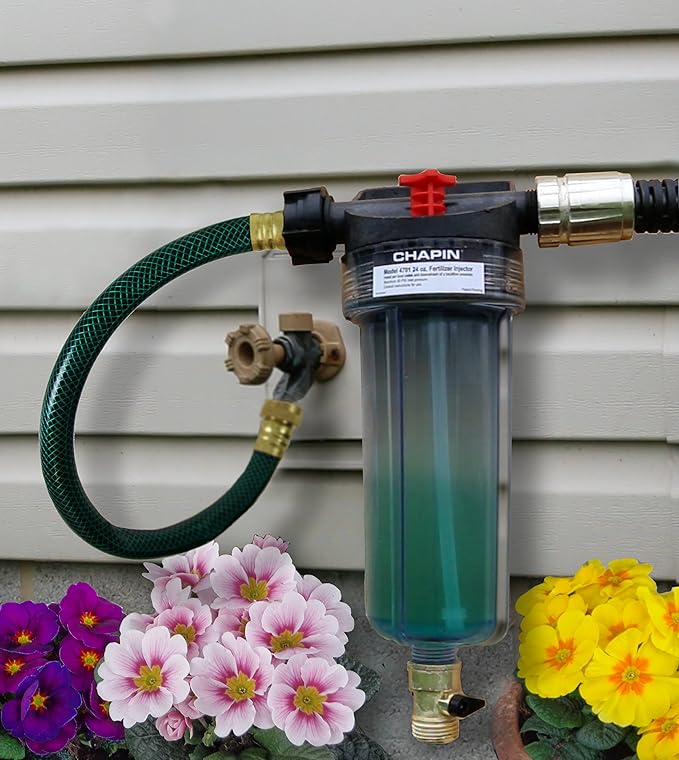 Chapin 4701 HydroFeed 24-Ounce in-Line Auto-Mix Fertilizer Injector System, 24-Ounce, Drip Irrigation System (1 Feeder/Package)