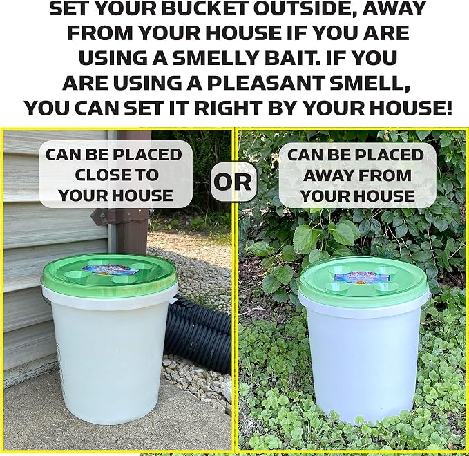 Billy-Bob Fly-Lid 5 Gallon Bucket Fly Lid (3 Pack) Turn Any 5 Gallon Bucket into a Fly Trap!