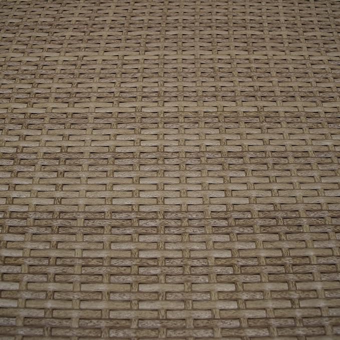 Oakland Living Tan Indoor and Outdoor Balcony Patio Deck Porch Pool 113 Gallon Wicker Storage Box Trunk Bin with Metal Frame