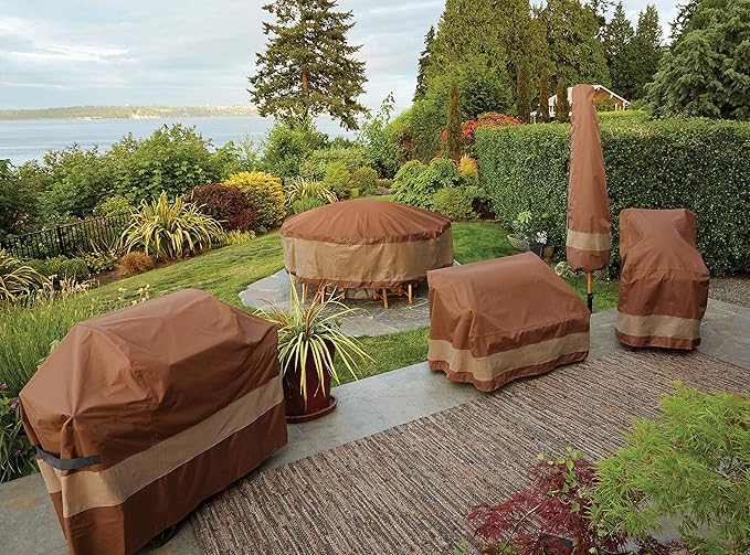 DUCKCOVERS Ultimate Waterproof 36 Inch Patio Chair Cover, 2 Pack, Outdoor Patio Chair Covers