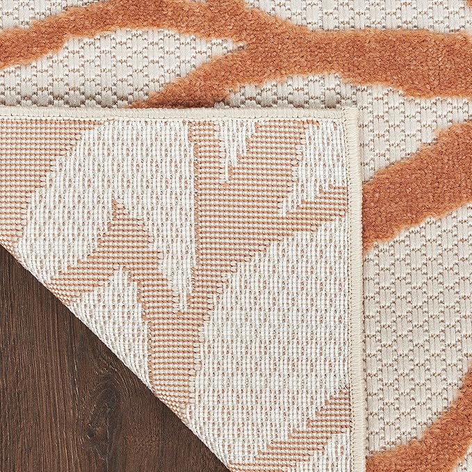 Nourison Home Aloha Indoor-Outdoor Ivory Multicolor 2' x 6' Area Rug, Easy Cleaning, Non Shedding, Bed Room, Living Room, Dining Room, Backyard, Deck, Patio (2x6)