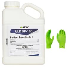 ULD BP 100 Fogger Insecticide, 1 Gallon, Oil-Based Pyrethrin Concentrate, 1% Pyrethrins with 2% PBO, ULV Space Spray, with USA Supply Protective Gloves