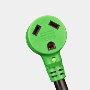 RVMATE 30 Amp 50 Feet RV Power Extension Cord with Easy Plug-in Handle, TT-30P to TT-30R, LED Indicator, 10 AWG, ETL Listed
