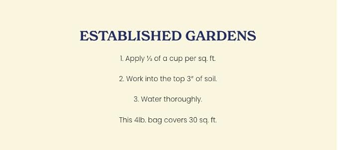 True Organic Raised Bed Food – Organic Fertilizer for Herbs, Flowers, Vegetables & Fruits – 4lb Bag Covers 30 Sq. Ft.