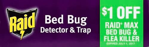 Raid Bed Bug Detector & Trap Early Detection and Monitoring for Home or Travel,8 Count (Pack of 6)