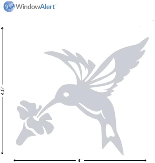 WindowAlert Hummingbird Large Starter Pack - Bird Strike Prevention Decals (12 Envelopes) with UV Tester Flashlight & Application Squeegee - Made in USA