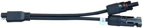 Renogy SAE Adaptor 12 AWG Solar Panel Type Connector, 12AWG, Black