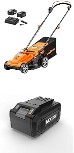 Bundle of LawnMaster CLMF4815E 48V MAX* 15-inch Brushless Cordless Mower with 2X24V MAX* 4.0Ah Battery and a Dual Charger + LawnMaster 24LB4005-CN 24V 4.0Ah Battery Suit 24V / 48V Cordless Machine