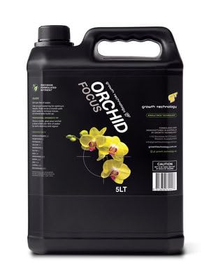 Growth Technology GT Orchid Focus – Liquid Plant Nutrient for Phalaenopsis, Vanda, Cymbidium, Dendrobium, Bromeliads & Indoor Plants – Nitrate-Based for Healthy Growth & Foliage – 5 Liters