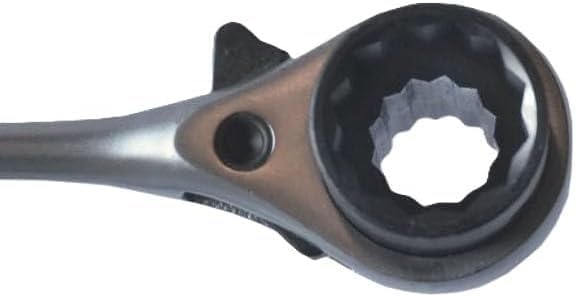 RatchetScrench Chainsaw Maintenance Tool – Dual 13 mm & 19 mm T-Bar Wrench – Cold-Forged Chrome Vanadium Steel with Dual-Taper Groove-Cleaner Tip