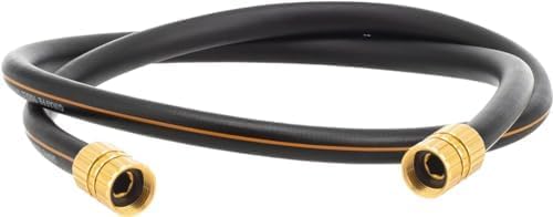 Giraffe Tools Garden Hose 5/8" Custom Length, No Kink, Flexible, Leakproof Water Hose, 600 Burst PSI, 4ft Double Female Fittings,Black Orange