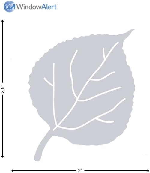 WindowAlert Aspen Leaf Anti-Collision Decal - UV-Reflective Window Decal to Protect Wild Birds from Glass Collisions - Made in The USA
