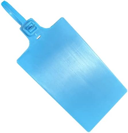 200pcs Blank Tags, Plastic Waterproof Seals,for Labeling,2.28"×3.94",Blue | large,Writeable, Zip Tie Tag Seals for shipping,identification,inventory