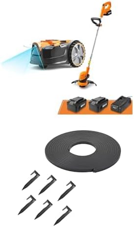 LawnMaster OcuMow™ Robot Lawn Mower with Cordless 24V MAX 10” Grass Trimmer Combo Kit + LawnMaster OcuMow™ Magnetic Strips – 523113