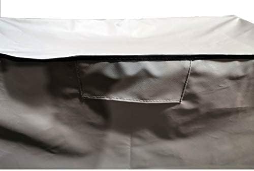 L Storage Box cover with Straps and Handles, Waterproof Heavy Duty Outdoor Furniture Winter Cover for Keter, Suncast, Lifetime(Deck Box Cover, 52.7"(L) 26.7"(D) 26.7"(H) Brown
