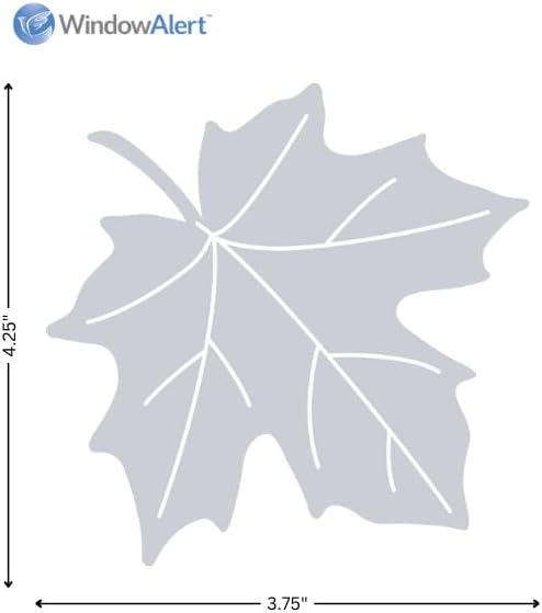 WindowAlert Maple Leaf Anti-Collision Decal - UV-Reflective Window Decal to Protect Wild Birds from Glass Collisions - Made in The USA