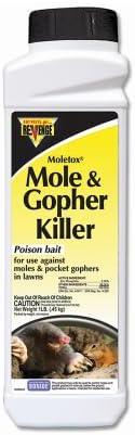 REVENGE Moletox Mole & Gopher Killer Poison Bait Granules, 1 lb. Ready-to-Use Control for Pocket Gophers in Lawn