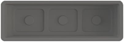 RTS Home Accents 30" Urban Rectangular Garden Planter, Graphite - Stylish, Durable, and Weather-Resistant Planter for Outdoor Gardens, Patios, and Urban Spaces