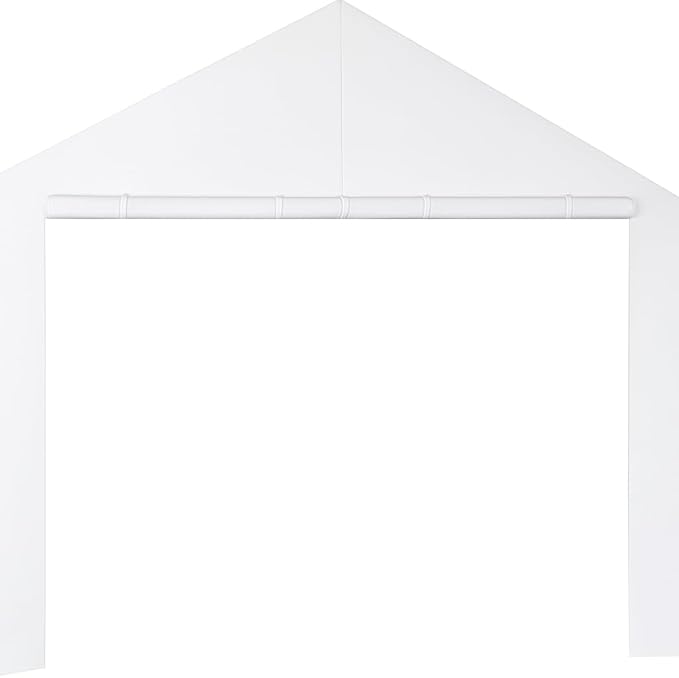10x20 Sidewall Canopy Carport Tarp Set (4pc) Side Paneling Only Valanced Canopy Sidewall Kit White
