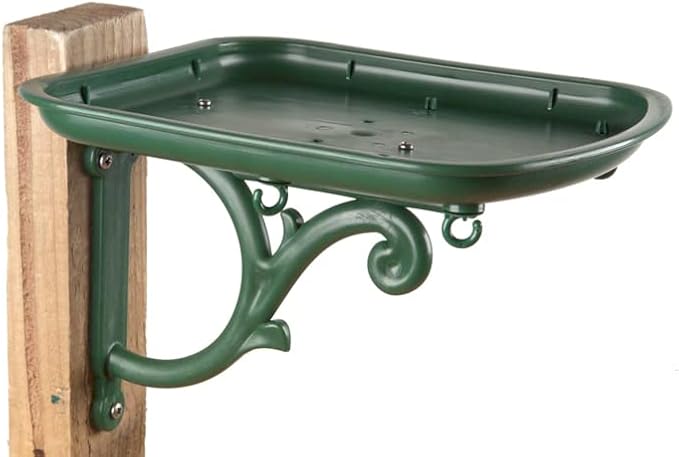 Outdoors Bird Feeder - Tray for Wild Birds and Squirrels for Outside - Cardinal, Finch, Thistle Bird, Woodpecker, Bluebird and More - Outdoor Feeding Station for Garden and Yard - Heavy Duty Platform
