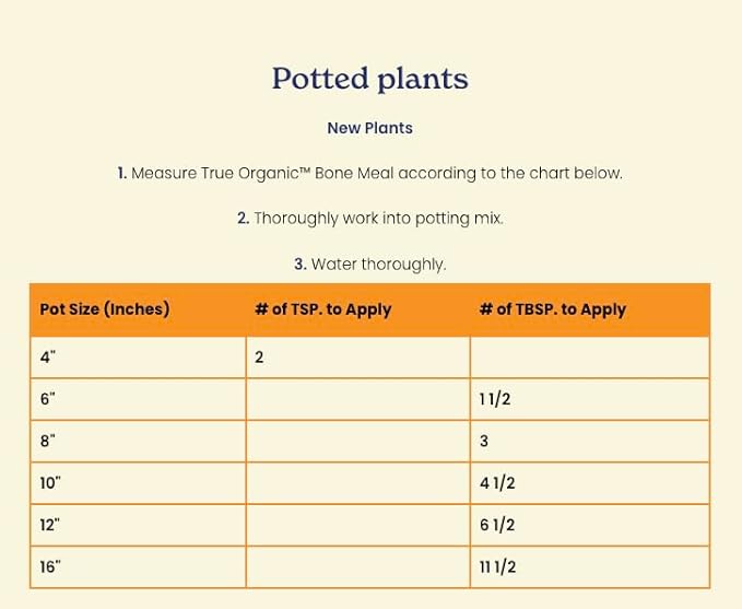 True Organic Bone Meal – Organic Fertilizer for Growth, Flowering, and Fruit Production – 3lb Bag Covers 61 Sq. Ft.- Case of 6